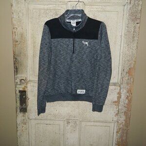 PINK by Victoria Secret Marbled 1/4 zip Pullover Sz M (P-37)